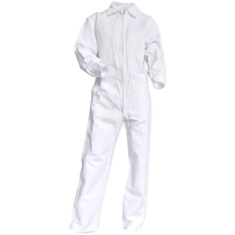 Combinaison de travail blanche sans poche 100% coton XL (1/4)