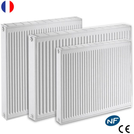 De Dietrich – Radiateur eau chaude en acier blanc Type 22 IHC – Puissance 1129W – Dimensions L60xH70 – 4 orifices latéraux pour raccordement