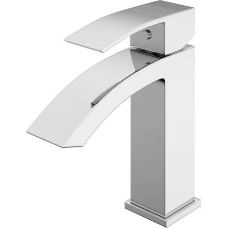 Robinet lavabo Mitigeur bec Courbé chromé pour Vasque (1/5)