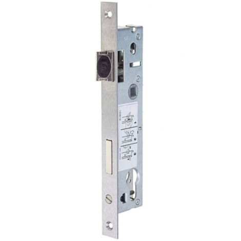 Serrure encastrable de porte et menuiserie metalique a cylindre Axe 21 mm Reversible Bricard