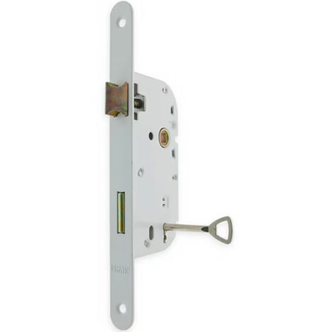 Bricard – Serrure monopoint encastrée 50 mm – Pêne demi-tour en zamak – Réversible pour portes intérieures – Coffre 135 mm (1/5)