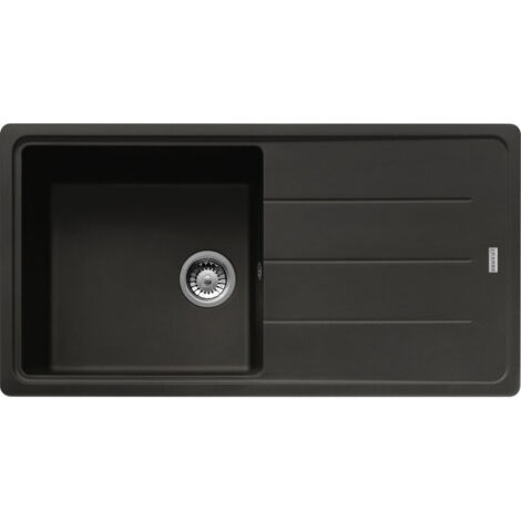 Évier de cuisine à encastrer 1 cuve Noir anthracite FRANKE 97 x 50 cm avec égouttoir réversible