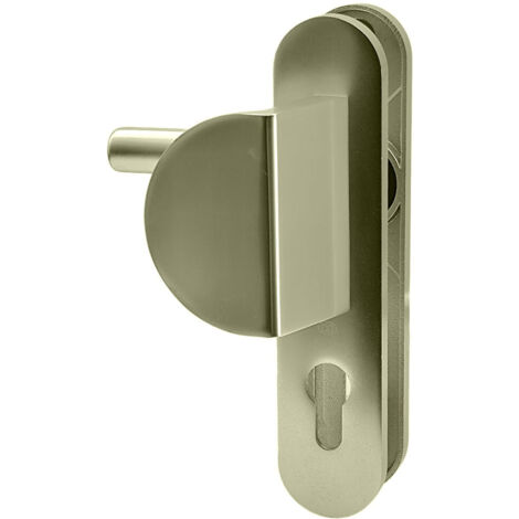 Paire poignées de porte aluminium blindée Bricard Osmose 190 mm béquille aileron trou cylindre