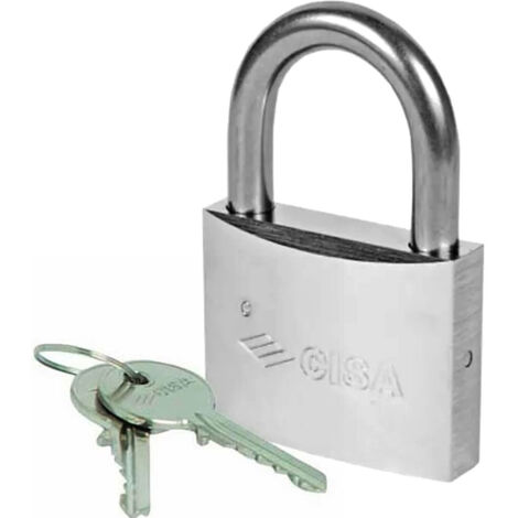 Cadenas exterieur en inox 60 mm robuste et étanche résistant aux intempéries 2 clés (1/5)