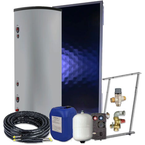 Kit chauffe-eau solaire 200L – Ballon en acier inox AISI 316 – Isolation polyuréthane – Panneau thermique certifié Solar Keymark
