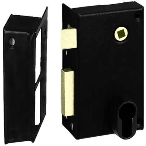 Abus – Serrure monopoint en applique pour porte gauche – Coffre acier 70x120mm – Compatible cylindre européen – Installation facile