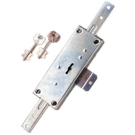 Serrure de volet roulant en applique DOM 156 mm cylindre intégré 2 clés porte de garage (1/5)