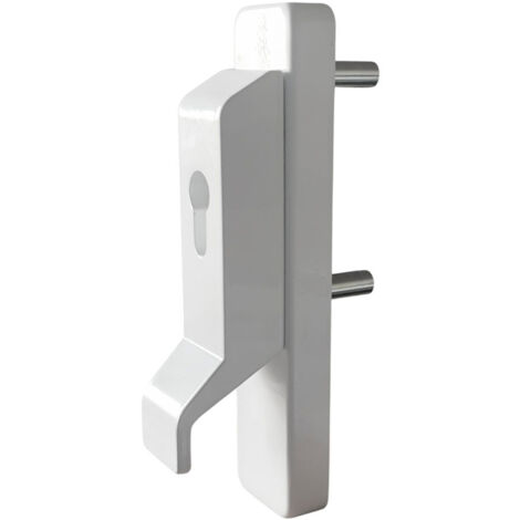 Poignée de porte fixe blanche Bricard Manoeuvre pour serrure antipanique exterieure reversible