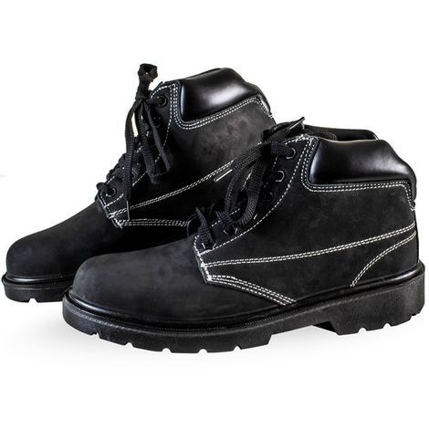 Chaussures de sécurité et travail noir montantes cuir nubuck Normes EN 20345 S1 Taille - 40 (1/3)
