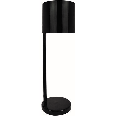 Lampe à poser déco style design industrielle en métal noir compatible LED  E27