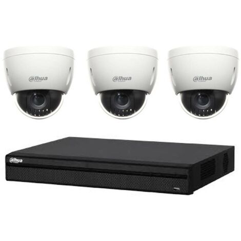 Dahua – Kit de vidéosurveillance 16CH avec enregistreur HCVR8208A-S3 – 3 caméras dôme HDCVI 1080P – Anti-vandalisme IP66 – Accès mobile (1/3)