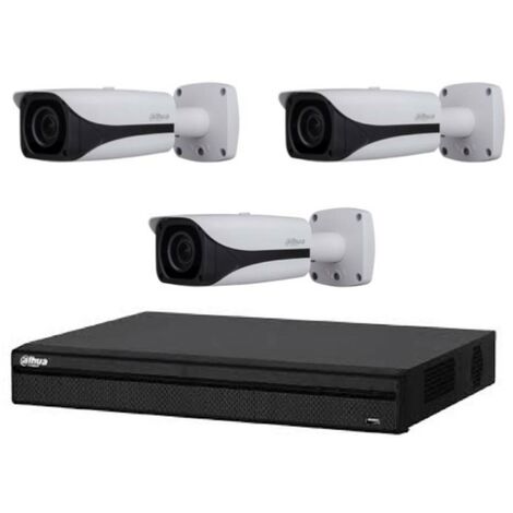 Dahua – Kit de vidéosurveillance 16CH avec 3 caméras IR 1080p – Vision nocturne jusqu'à 100m – Enregistreur HCVR8208A-S3 – Installation intérieure/extérieure - DH-HAC-HFW3231EZT (1/2)