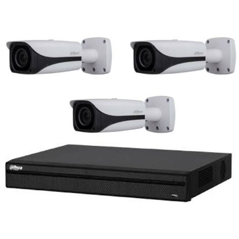 Kit Vidéosurveillance Enregistreur DVR 2 ports HDMI et 3 Caméras Box Analogiques HDCVI PTZ (1/2)