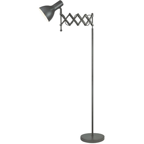 Lampadaire sur pied design en métal chromé 4 LED E14 40W avec