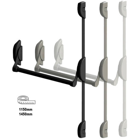 DOM – Serrure anti-panique 2 points latéraux – Barre cross-bar pour portes coupe-feu – Installation rapide – Acier traité anti-corrosion