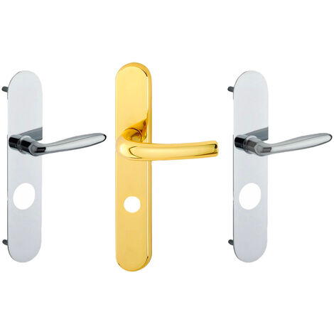 Poignee Paliere à Bequille pour Serrures Bandeaux banDOM F11 F12 et F14 Couleur - Chrome Mat (1/2)
