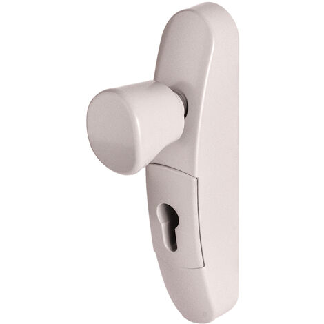 JPM – Poignée extérieure bouton fixe réversible pour fermeture anti-panique – Compatible portes bois, métal, PVC – Installation facile sur portes jusqu'à 55mm