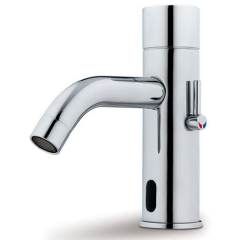 Robinet salle de bain infrarouge mitigeur de lavabo electronique chrome (1/2)