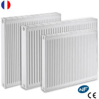 De Dietrich – Radiateur eau chaude acier blanc Type 22 IHR – Raccordement latéral – Réversible – 368W – Dimensions L40xH30cm