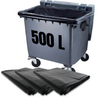 Lot 100 sacs poubelle à déchets Housses de conteneur 500L litres container à ordure
