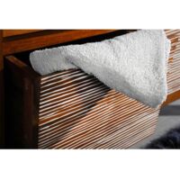Ensemble meuble vasque salle de bain 85 cm en bois teck New Savanah avec miroir Taille - Meuble+miroir - sans vasque
