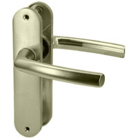 Paire de poignées sur plaques aluminium blindé 190 mm porte intérieur sans clés Bricard Osmose