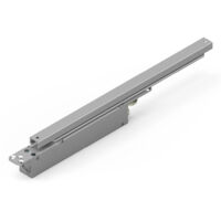 DOM – Ferme porte hydraulique encastré réversible – Bras à glissière argent – Force réglable EN2 à EN4 – Pour portes jusqu'à 80kg