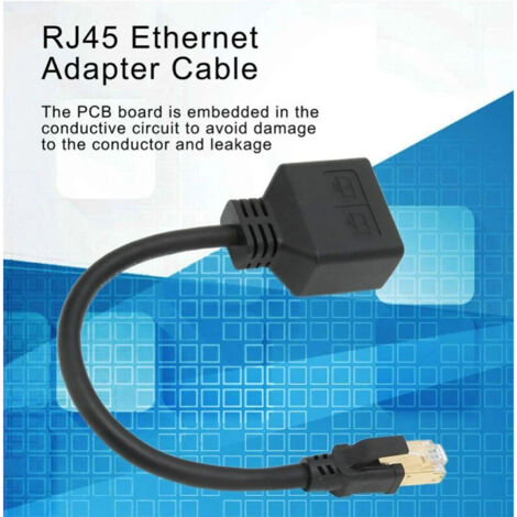 RJ45 Ethernet-adapterkabel, 1 Tot 4 Bekabelde Ethernet-adapter met Kabel van 1 M, RJ45-splitteradapter CAT7-internetkabel, Verlengnetwerkkabeladapter