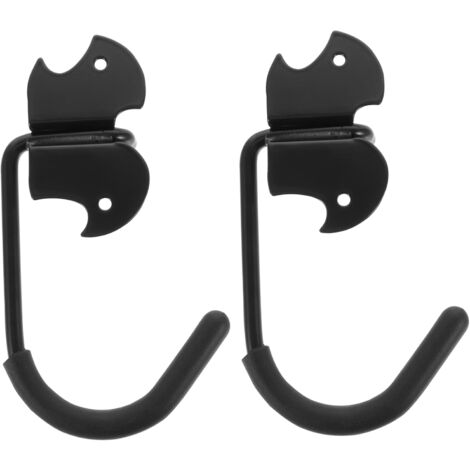 4 Stück L-förmige Wandhaken - Für Leitern & Werkzeuge, Schwarz