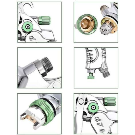 Ulable Luftspritzpistolen-Set Profi - 3 Düsen, Manometer, 11-teilig
