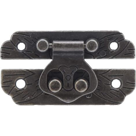 QUARKZMAN 6 Stück Vintage Verschlüsse Gold - Schwenkarm Haspe 27x32mm - Für Koffer & Schmuckschatullen