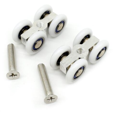 Duschtürrollen 2er-Set Mit Schrauben - Für 4-8 Mm Glas