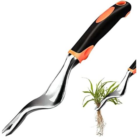 BOOLOOEN Unkrautstecher Edelstahl - Manueller Unkrautentferner Mit Griff