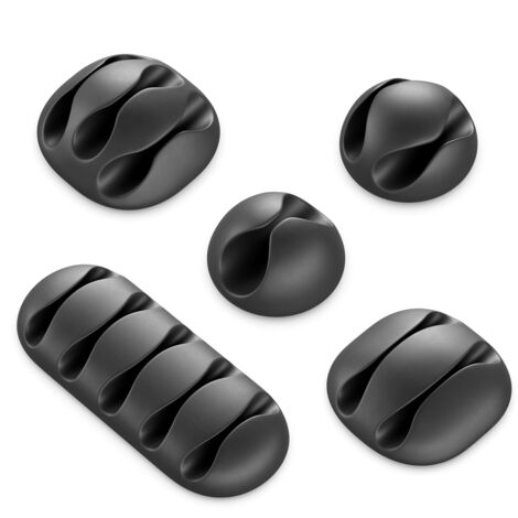 KabelDirekt Kabelhalter 8 Stück - Selbstklebend Für Schreibtisch & Auto