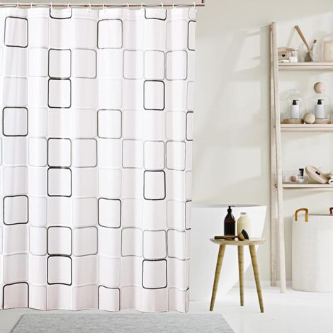 Duschvorhang Mit 3D-Blattdesign – Wasserdicht, 180x180 Cm, Inkl. 12 Haken, Für Badewanne & Dusche