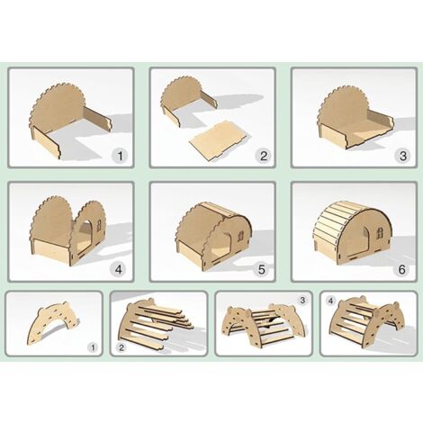 Chinchilla Holzleisten-Set Mit Lavastein | Kletterplattform Für Hamster, Mäuse, Ratten & Kleintiere – Zum Klettern Und Nägel Wetzen