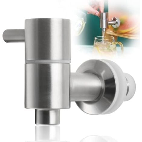 Fenteer Getränkespender Hahn - Edelstahl Wasserhahn Für Eimer 8-12 Liter