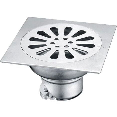 Edelstahl Duschablauf Quadratisch - Hochglanz Bodenablauf Mit Anti-Verstopfung