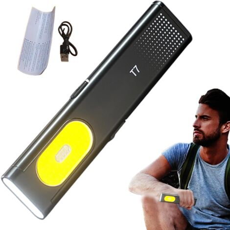 Wpsagek LED Taschenlampe - Magnetbasis & Stirnlampe Wiederaufladbar