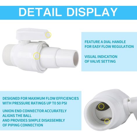 TONIXY Pool Ablassventil Adapter P6H1419 - 2 Stück Ersatzteil Für Schwimmbad