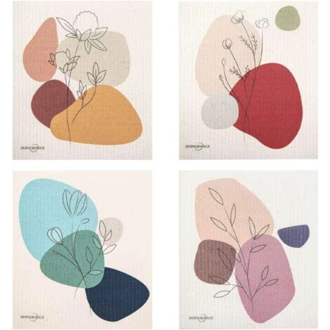 BEAUPPY Tropische Blätter Handtuch-Set – 2 Stück, 76x38cm, Saugfähig & Schnell Trocknend
