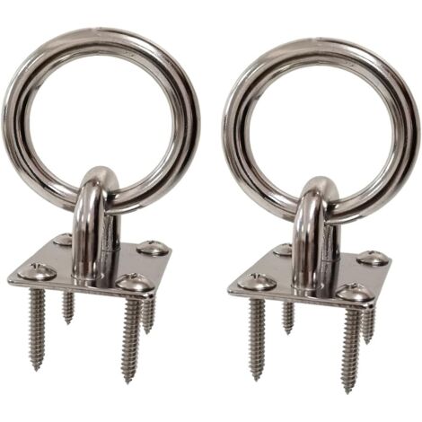 Cyrank Edelstahl Deckenhaken 5-tlg Set - Padaugenplatten Für Wandmontage