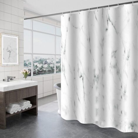 Extra Langer Duschvorhang – Spritzwassergeschützt, 180x180cm Oder 200x180cm, Mit Haken Extra Langer Duschvorhang – Spritzwassergeschützt, 180x180cm Oder 200x180cm, Mit Haken