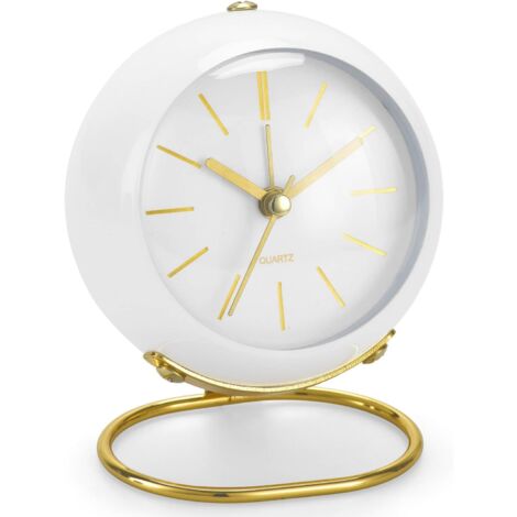 Stille Tischuhr Aus Holz - Geräuschlose Analoguhr Für Regal & Nachttisch