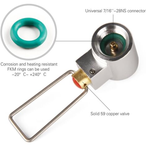 BEAUTYBIGBANG Outdoor Campingkocher Refill Adapter Flachgas Adapter
