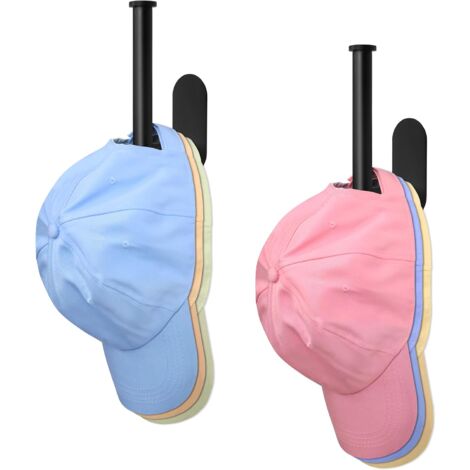 Baseballkappen Aufbewahrung Cap Halter 2er Set Selbstklebend -  Wandhalterung Fr Bis Zu 20 Hte & Baseball Caps