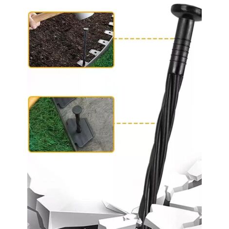 50 Stück Metall-Kantenpfähle, 25,4 Cm – Runde Spikes Für Pflasterkanten, Unkrautvlies, Zelt & Garten