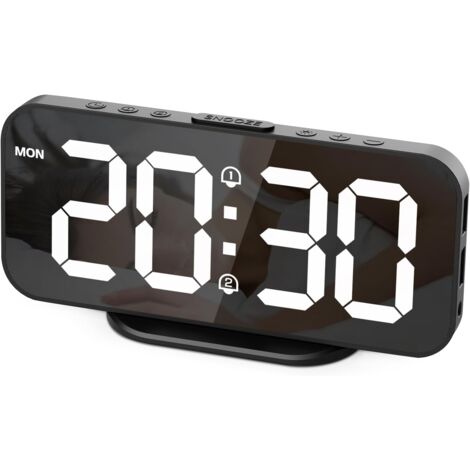 Lychee Digitaler Wecker – LED-Bildschirm Mit Timer, 3 Weckern & Schlummerfunktion