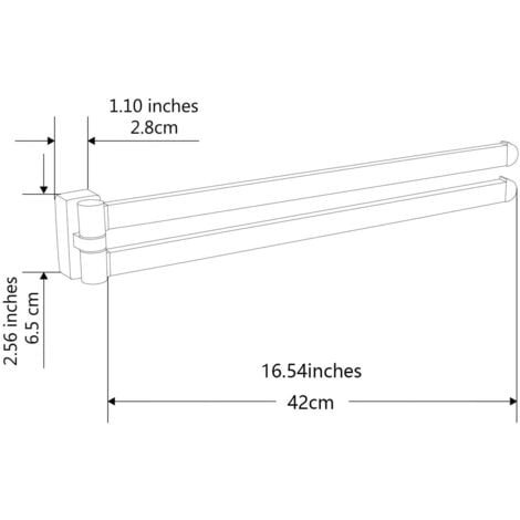 CCYKXA Stainless Steel Chrome Swivel Towel Rack with 2 Swivel Bars