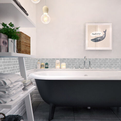 CCYKXA Kitchen Tile Stickers, 12 Pieces Self-Adhesive Tile Sticker Waterproof PVC Tile Stickers Self-Adhesive Wall Tile Stickers for Bathroom and Kitchen